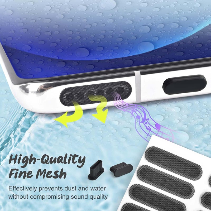 AccEncyc USB C Dust Plug for iPhone 15 Series Type C Anti Dust Cover Protector USB C Port Cover Phone Speaker Cover Charging Port Cleaner for Samsung Galaxy S23, S22, S21, Note 20, All Type-C Devices (74Pcs) - Image 2